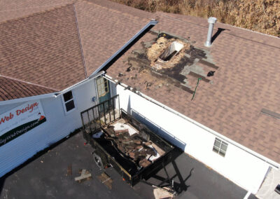 fix leaky skylight, replace skylight, handyman near me, green bay handyman, skylight replacement, peterson custom solutions, drone aerial photos